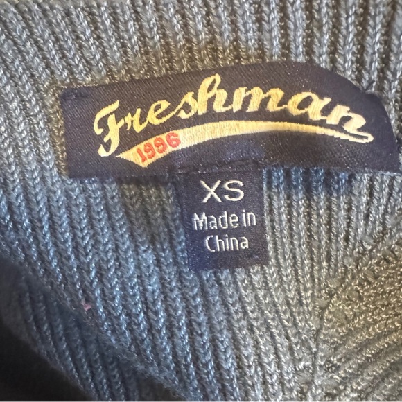 Freshman 1996 Blue Ribbed Knit Sweater Dress XS Spaghetti Strap Midi - Picture 3 of 3